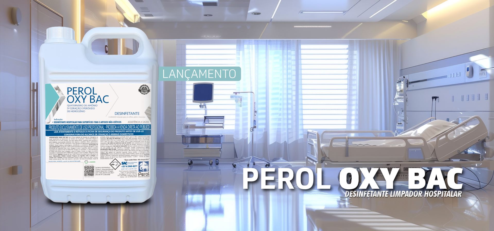 PEROL Oxy Bac - Desinfetante Limpador Hospitalar